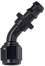 Load image into Gallery viewer, FRAGOLA 204506-BL Hose Fitting #6 45 Deg Push Lock Black