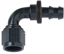 Load image into Gallery viewer, FRAGOLA 209004-BL Hose Fitting #4 90 Deg Push Lock Black