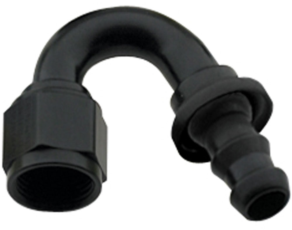 FRAGOLA 215008-BL Hose Fitting #8 150 Deg Push Lock Black
