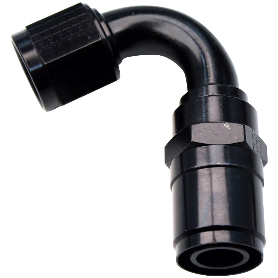 FRAGOLA 2612012 #12 Race-Rite Crimp-On Hose End 120-Degree