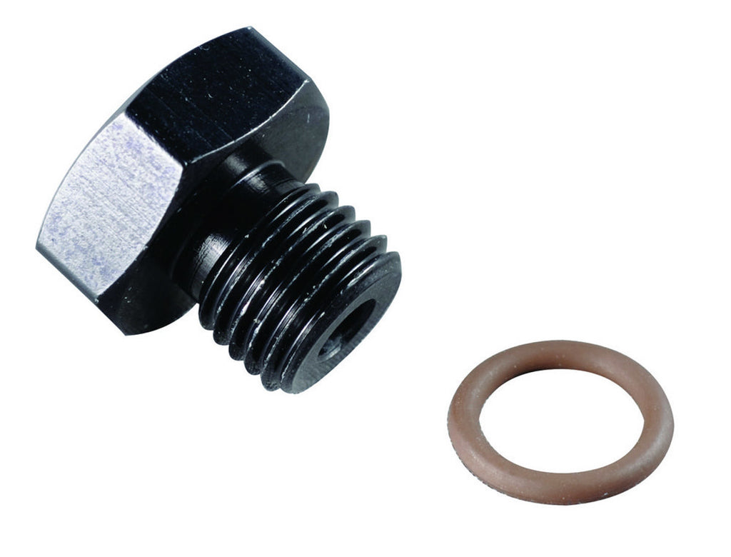 FRAGOLA 481404-BL #4 Port Plug 7/16-20 Black