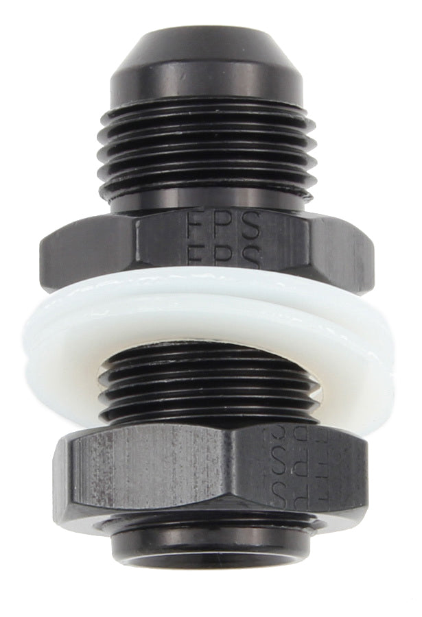 FRAGOLA 483108-BL #8 Fuel Cell Bulkhead Fitting Black
