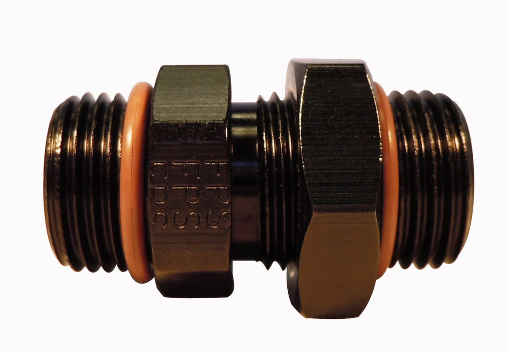 FRAGOLA 494111-BL #12 ORB x #12 ORB Adapter Fitting  Black