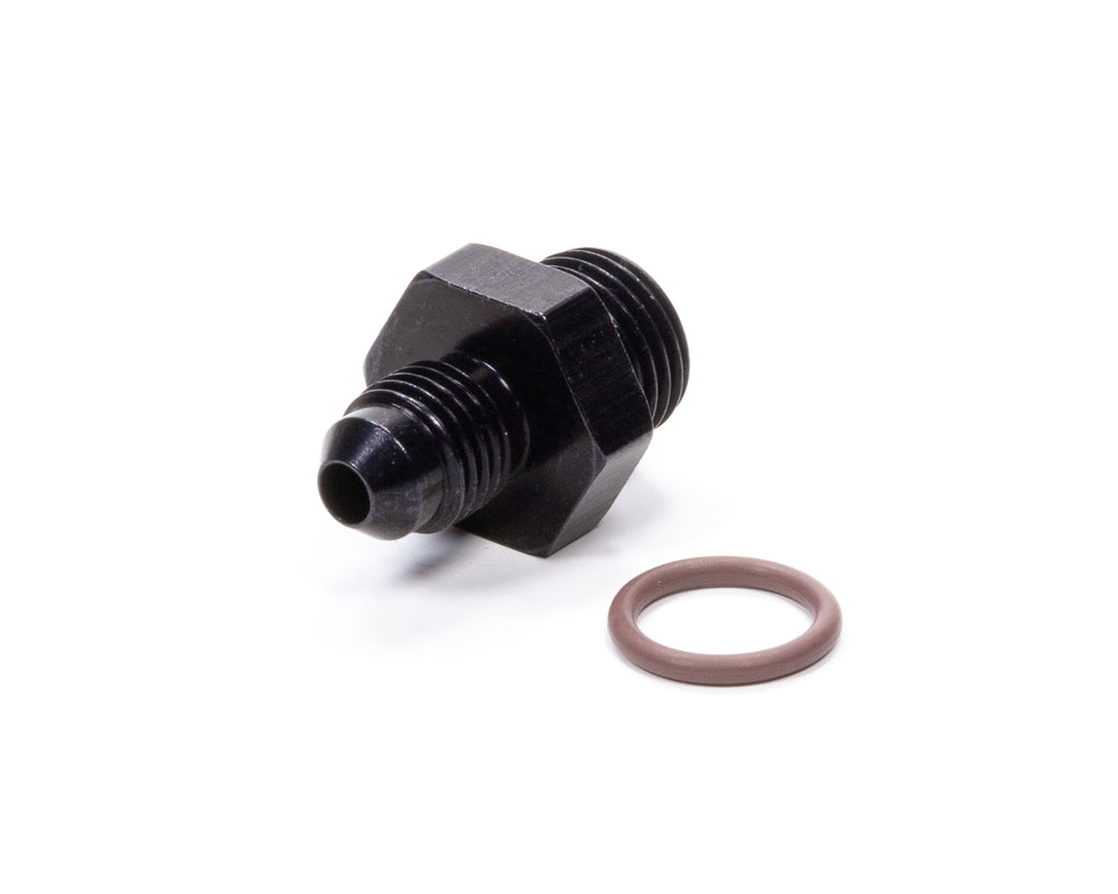 FRAGOLA 495110-BL #4 x 9/16-18 (#6) Radius O-Ring Fitting Black