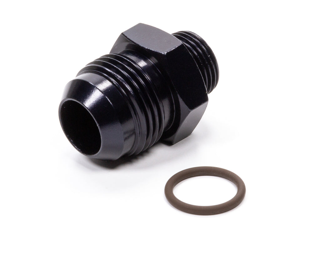 FRAGOLA 495122-BL #12 x 3/4-16 (#8) Radius O-Ring Fitting Black