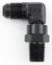 Load image into Gallery viewer, FRAGOLA 499108-BL #8 x 3/8 MPT 90 Deg Swivel Adapter Black