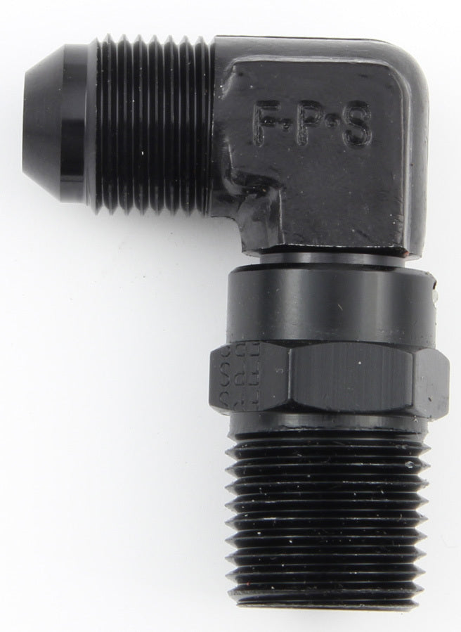 FRAGOLA 499168-BL #6 x 1/2 MPT 90 Deg Swivel Adapter Black