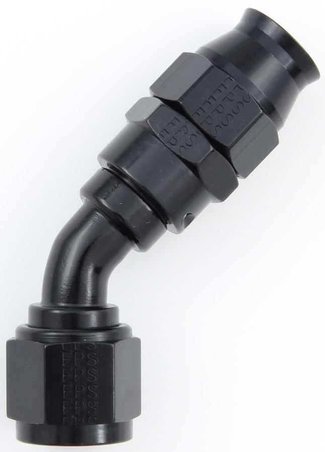 FRAGOLA 684510-BL Hose Fitting #10 45 Deg PTFE Black