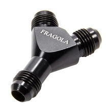 Load image into Gallery viewer, FRAGOLA 900607-BL 6an x Dual #4 Male Y- Fitting Black
