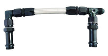 Load image into Gallery viewer, FRAGOLA 920002-BL #6 Fuel Line Kit 7/8-20 Dual Inlet 4150 Black