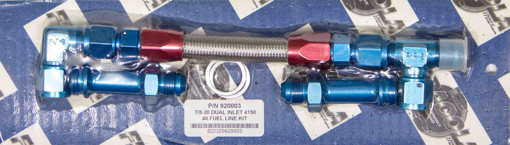 FRAGOLA 920003 #8 Fuel Line Kit 7/8-20 Dual Inlet 4150