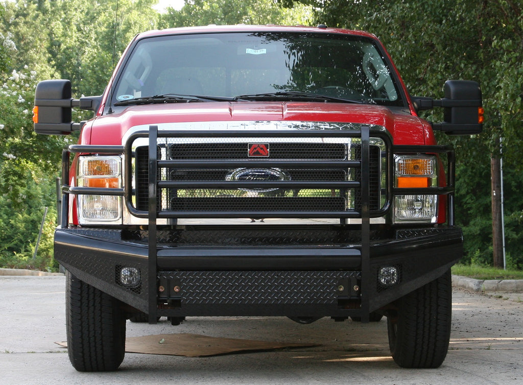 Fab Fours FS08-S1960-1 Black Steel Front Ranch Bumper for Select Ford F-250 Super Duty, Ford F-350 Super Duty, Ford F-450 Super Duty, Ford F-550 Super Duty