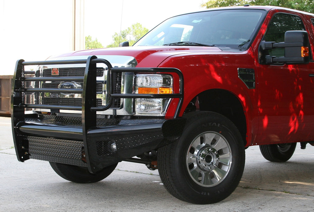 Fab Fours FS08-S1960-1 Black Steel Front Ranch Bumper for Select Ford F-250 Super Duty, Ford F-350 Super Duty, Ford F-450 Super Duty, Ford F-550 Super Duty