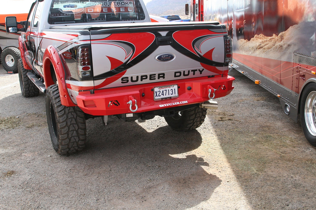 Fab Fours FS08-W1350-B Heavy Duty Rear Bumper for Select Ford F-250 Super Duty, Ford F-350 Super Duty, Ford F-450 Super Duty, Ford F-550 Super Duty