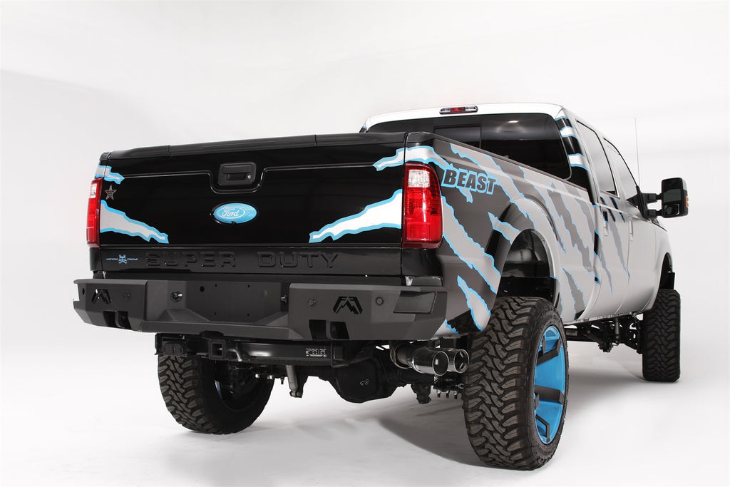 Fab Fours FS08-W1351-B Heavy Duty Rear Bumper for Select Ford F-250 Super Duty, Ford F-350 Super Duty