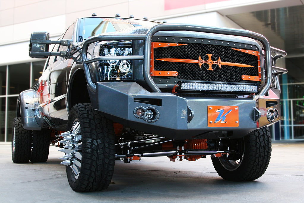 Fab Fours FS11-A2650-B Premium Heavy Duty Winch Front Bumper for Select Ford F-450 Super Duty, Ford F-550 Super Duty
