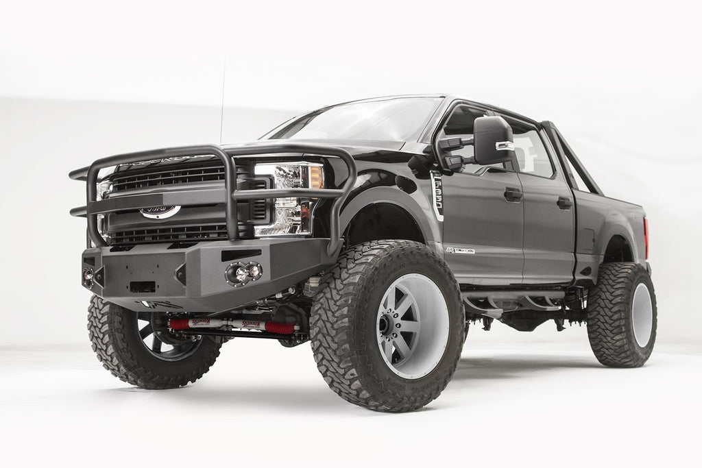 Fab Fours FS17-A4150-B Premium Winch Front Bumper for Select Ford F-250 Super Duty, Ford F-350 Super Duty
