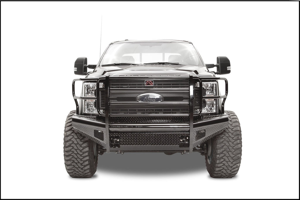 Fab Fours FS17-S4160-1 Black Steel Front Ranch Bumper for Select Ford F-250 Super Duty, Ford F-350 Super Duty, Ford F-450 Super Duty, Ford F-550 Super Duty, Ford F-600 Super Duty