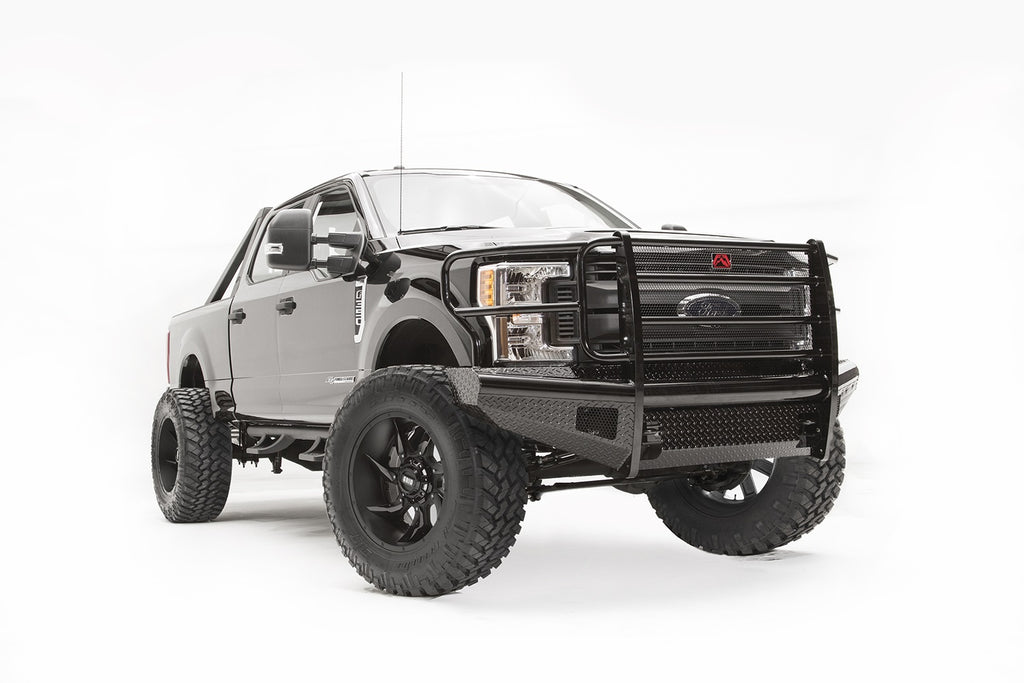 Fab Fours FS17-S4160-1 Black Steel Front Ranch Bumper for Select Ford F-250 Super Duty, Ford F-350 Super Duty, Ford F-450 Super Duty, Ford F-550 Super Duty, Ford F-600 Super Duty