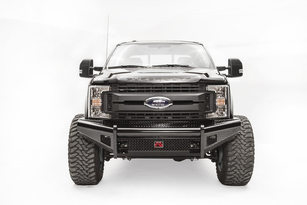 Fab Fours FS17-S4161-1 Black Steel Front Ranch Bumper for Select Ford F-250 Super Duty, Ford F-350 Super Duty, Ford F-450 Super Duty, Ford F-550 Super Duty, Ford F-600 Super Duty