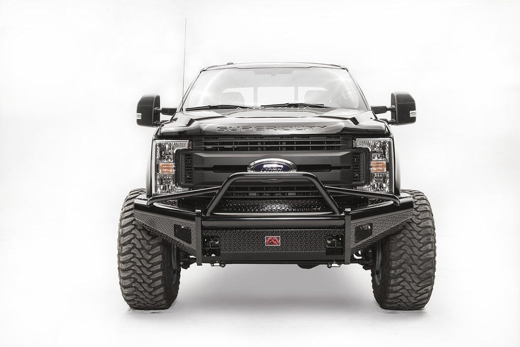 Fab Fours FS17-S4162-1 Black Steel Front Ranch Bumper for Select Ford F-250 Super Duty, Ford F-350 Super Duty, Ford F-450 Super Duty, Ford F-550 Super Duty, Ford F-600 Super Duty
