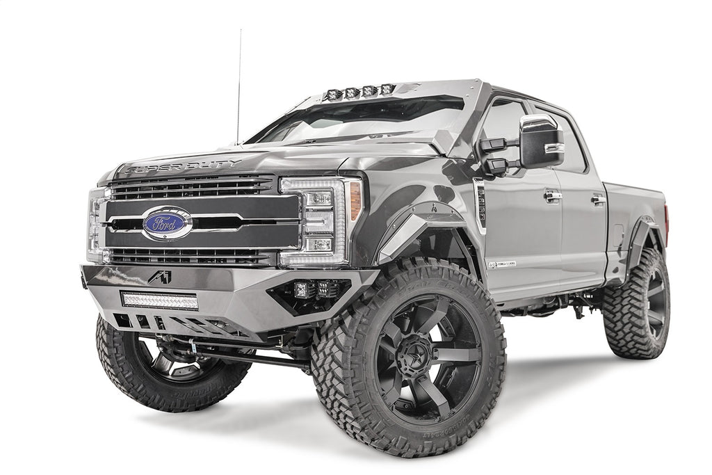 Fab Fours FS17-V4161-B Open Fender Front Bumper for Select Ford F-250 Super Duty, Ford F-350 Super Duty