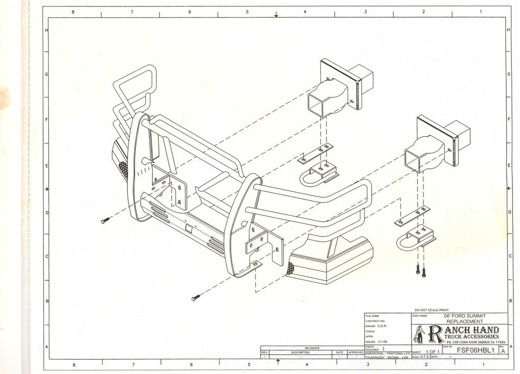 Ranch Hand FSF06HBL1 Summit Series Front Bumper; Retains Factory Tow Hook And Fog Lights; - Truck Part Superstore