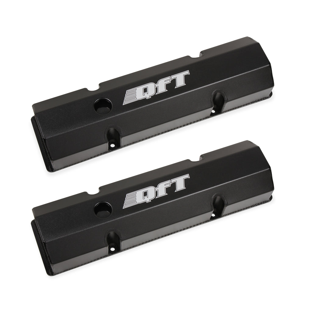 Fabricated-Aluminum-Valve-Cover---Small-Block-Chevy--Black-Finish