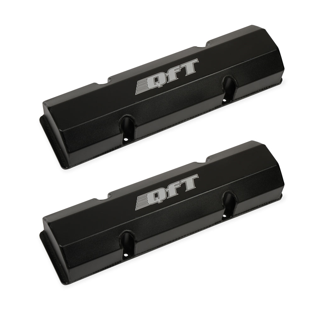 Fabricated-Aluminum-Valve-Cover---Small-Block-Chevy--Black-Finish