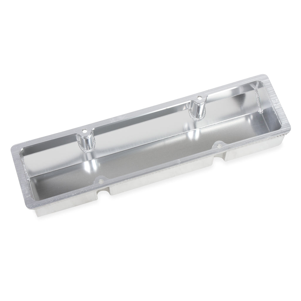 Fabricated-Aluminum-Valve-Cover---Small-Block-Chevy--Silver-Finish