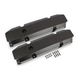 Mr. Gasket 6863BG  Fabricated Aluminum Valve Covers - Black Finish