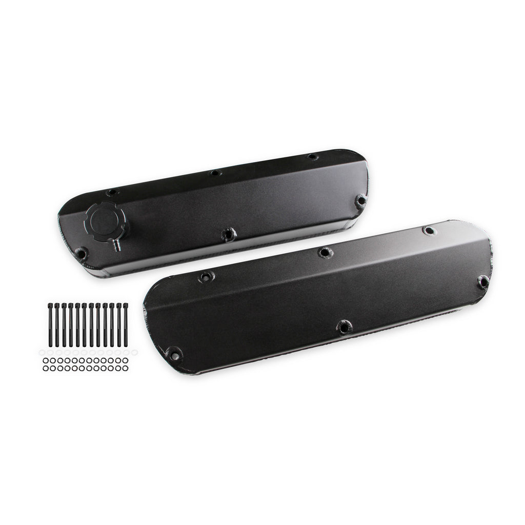 Fabricated-Aluminum-Valve-Covers---Tapered-Edge---Black