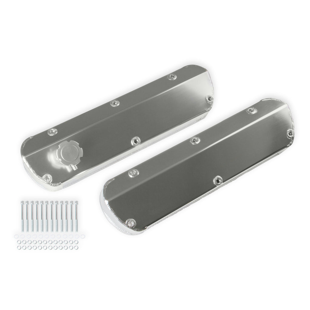 Fabricated-Aluminum-Valve-Covers---Tapered-Edge---Silver