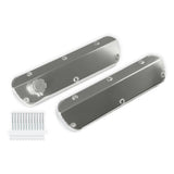 Mr. Gasket 6845G  Fabricated Aluminum Valve Covers - Tapered Edge - Silver