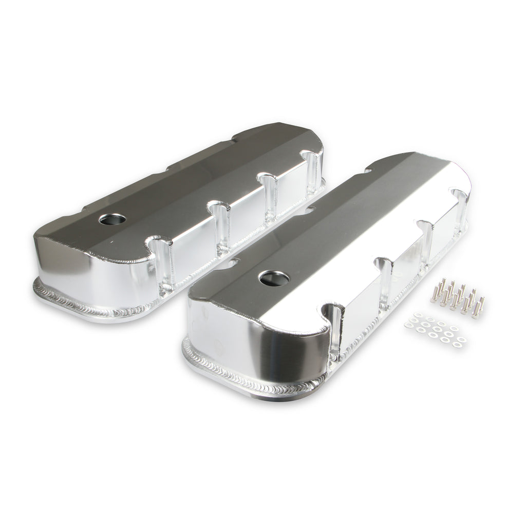 Fabricated-Aluminum-Valve-Covers-With-Breather-Holes---Short-Bolt