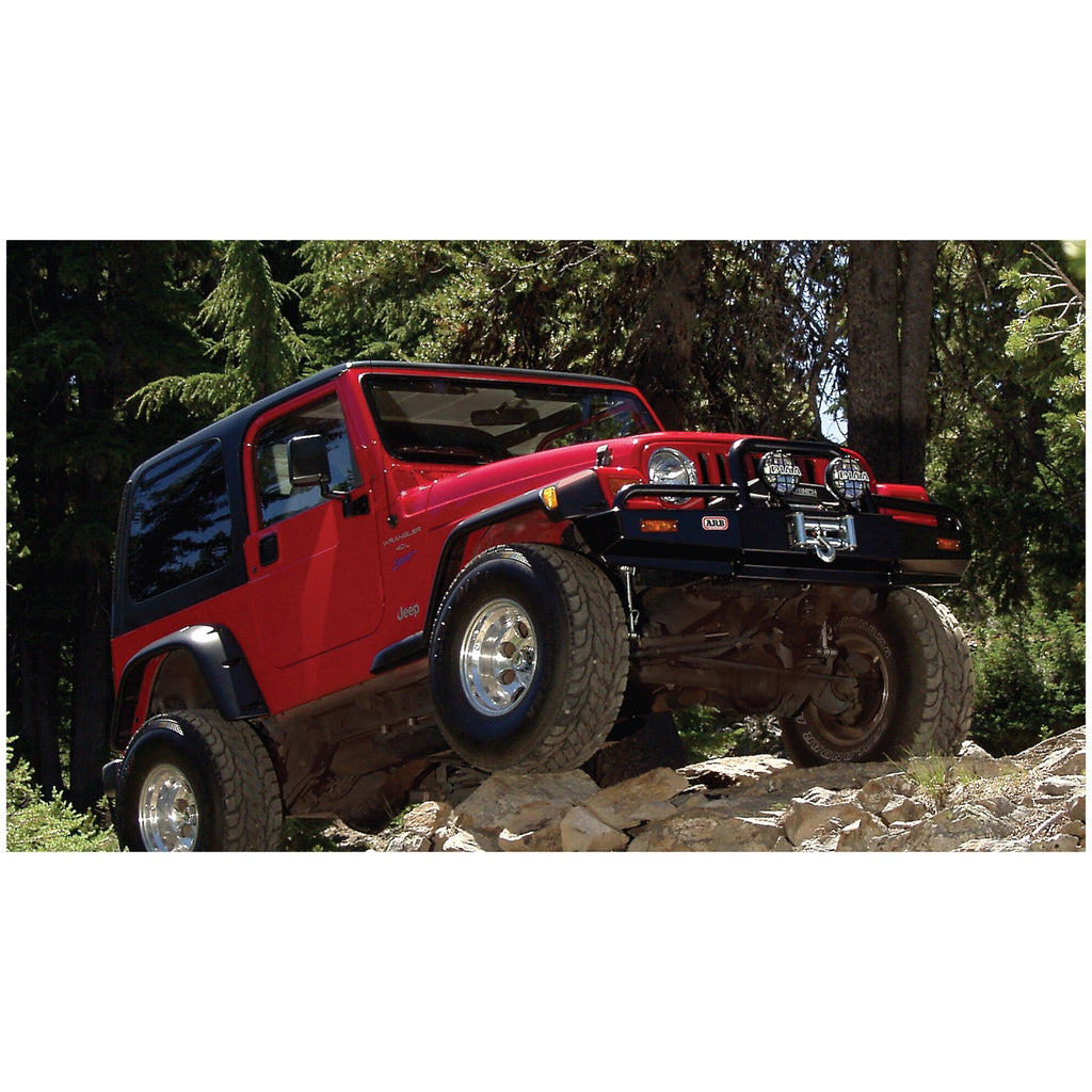 Fender-Flares-1997-2006-Jeep-Wrangler;-Pocket-Style-Fender-Flares;-Full-Set;-Tire-Coverage-6-Inches;-Paintable-Black-Matte-Finish