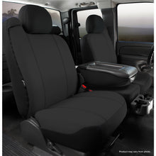 Load image into Gallery viewer, Fia-Black-Poly-Cotton-Front-Seat-Cover-;-01-07-SDuty-402040-Front-With-Built-In-Seatbelts--Removable-Headrests