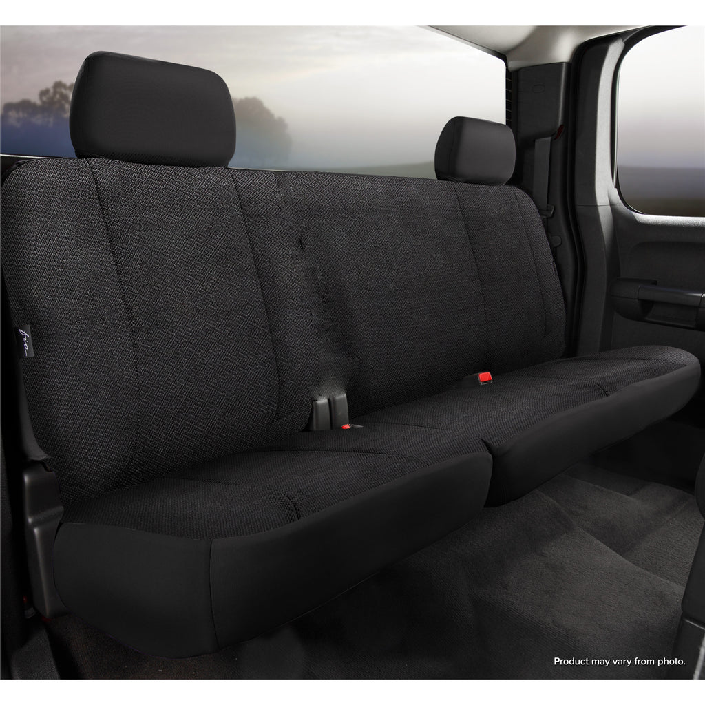 Fia-Black-Saddle-Blanket-Rear-Seat-Cover-;-19-24-SilveradoSierra-1500-20-24-Hd-Crew-Cab-6040-Split