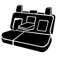 Load image into Gallery viewer, Fia-Black-Saddle-Blanket-Rear-Seat-Cover-;-19-24-SilveradoSierra-Crew-1500--20-24-Hd-Rear-6040-With-Center-Armrest-With-Cup-Holder