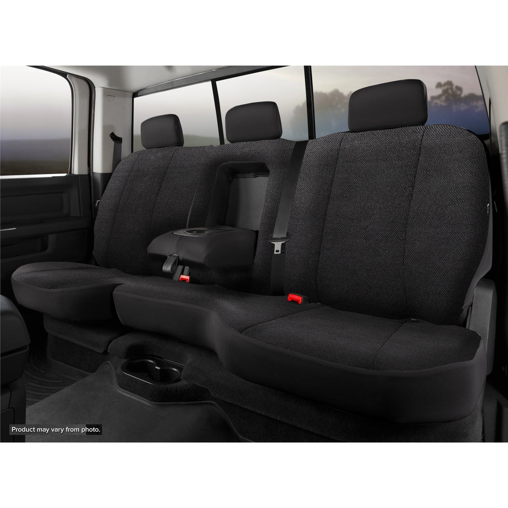 Fia-Black-Saddle-Blanket-Rear-Seat-Cover-;-21-24-Bronco-4-Door-Rear-6040-Split-With-Built-In-Center-Seat-Belt-Armrest-With-Cupholders