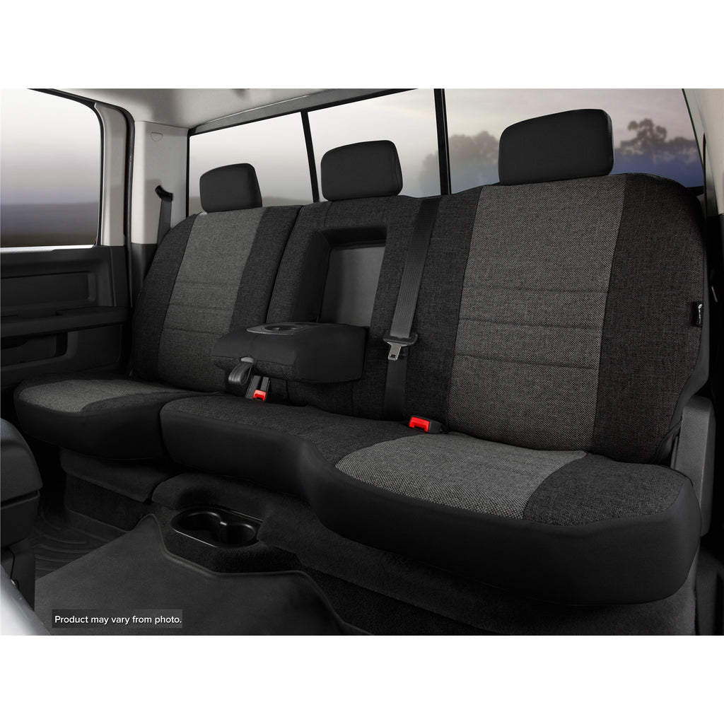 Fia-CharcoalBlack-Oe-Tweed-Rear-Seat-Cover-;-21-24-Bronco-4-Door-Rear-6040-Split-With-Bult-In-Center-Seat-Belt-With-Armrest-With-Cupholder