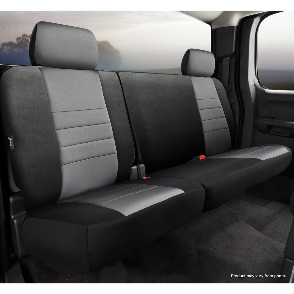 Fia-Grey-Neoprene-Rear-Seat-Cover-;-21-24-Bronco-4-Door-Rear-6040-Split-With-Built-In-Center-Seat-Belt