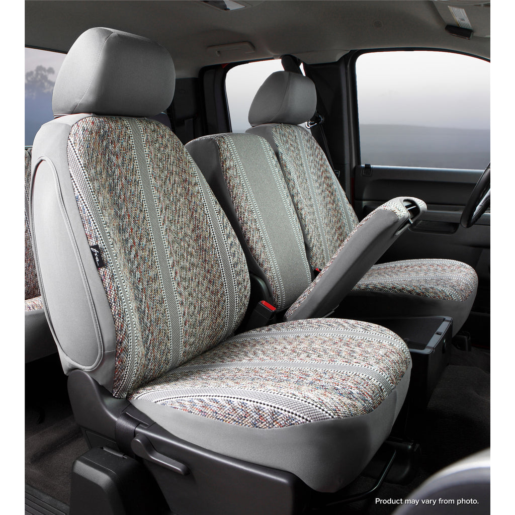 Fia-Grey-Saddle-Blanket-Front-Seat-Cover-;-19-24-SilveradoSierra-1500-20-24-Hd-Front-402040-With-Upper--Lower-Center-Storage-Compartments