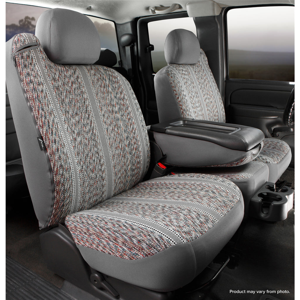 Fia-Grey-Saddle-Blanket-Front-Seat-Cover-;-99-02-SilveradoSierra-402040-Front-Fixed-Backrest-On-20-Section