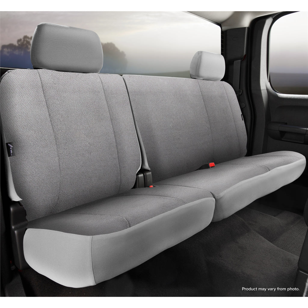 Fia-Grey-Saddle-Blanket-Rear-Seat-Cover-;-SilveradoSierra-14-18-1500-15-19-Hd-6040-Split-Rear-With-Adjustable-Headrests