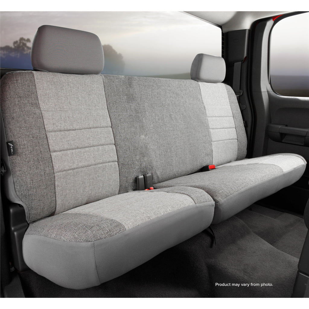 Fia-LightDark-Grey-Oe-Tweed-Rear-Seat-Cover-;-19-24-SilveradoSierra-1500-20-24-Hd-Crew-Cab-6040-Split