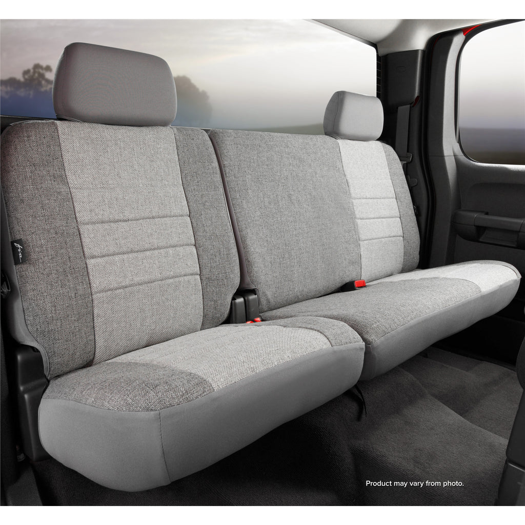 Fia-LightDark-Grey-Oe-Tweed-Rear-Seat-Cover-;-21-24-Bronco-4-Door-Rear-6040-Split-With-Built-In-Center-Seat-Belt-Armrest-With-Cupholder