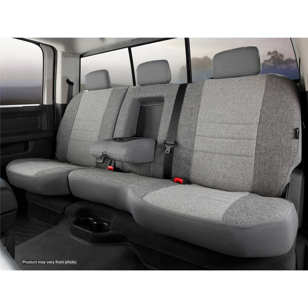 Fia-LightDark-Grey-Oe-Tweed-Rear-Seat-Cover-;-22-24-F150-Crew-Cab-6040-Seat-With-Armrest