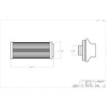 Load image into Gallery viewer, Filter-Inline-10M-Microglass-Element-Orb12-Port-Black-Hardcoat-Marine