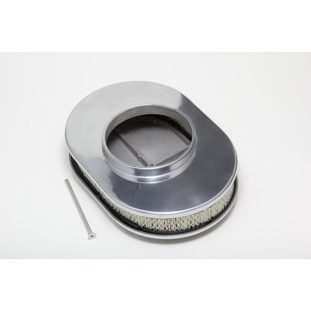Finned-Aluminum-Oval-Air-Cleaner-Kit-12-X-2-In.-Paper-Element--Full-Finned-Style